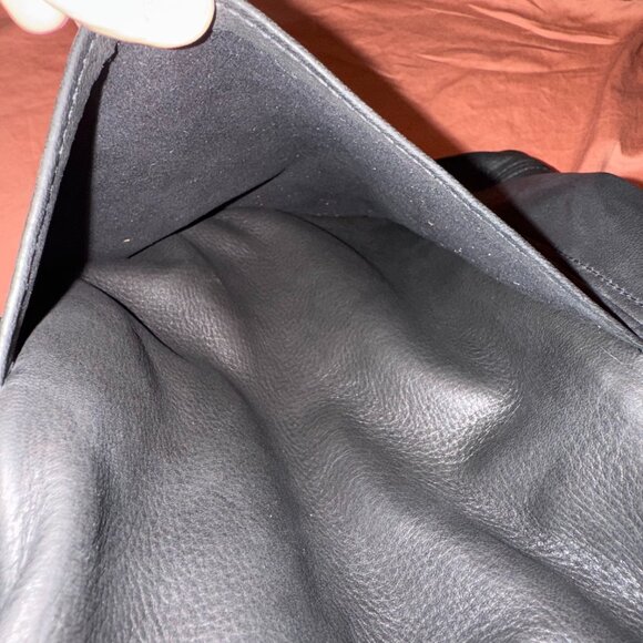 Hides in Hand Fold Over Black Deerskin Crossbody - Picture 7 of 10